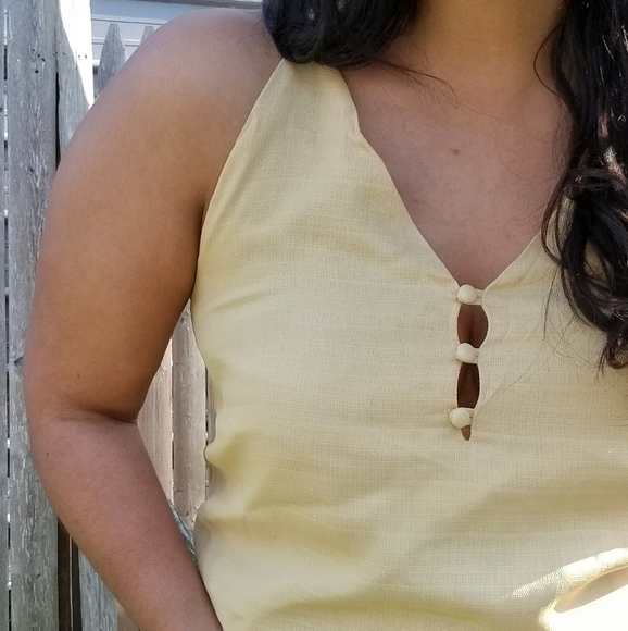 MITTOSHOP BUTTON CAMI TUNIC TOP - Picture 8 of 14